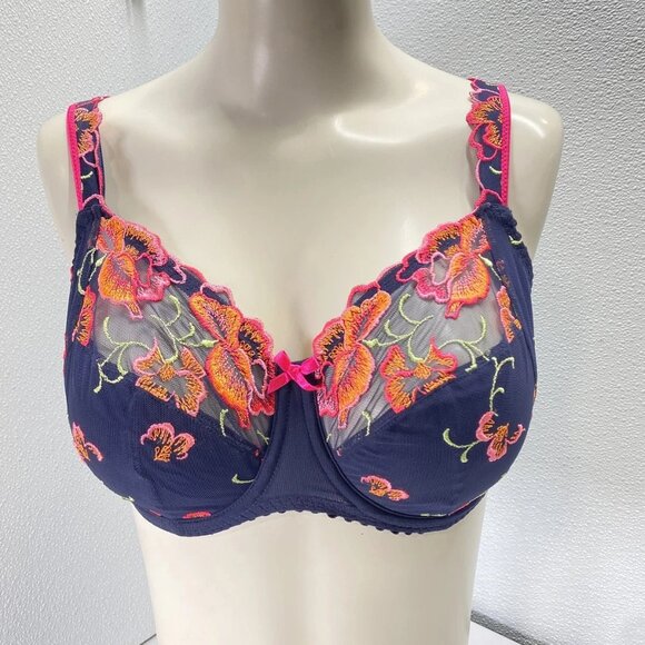 NEW PRIMADONNA Women’s Devdhaha Full Cup Unpadded Bra – Velvet Blue - Picture 1 of 10
